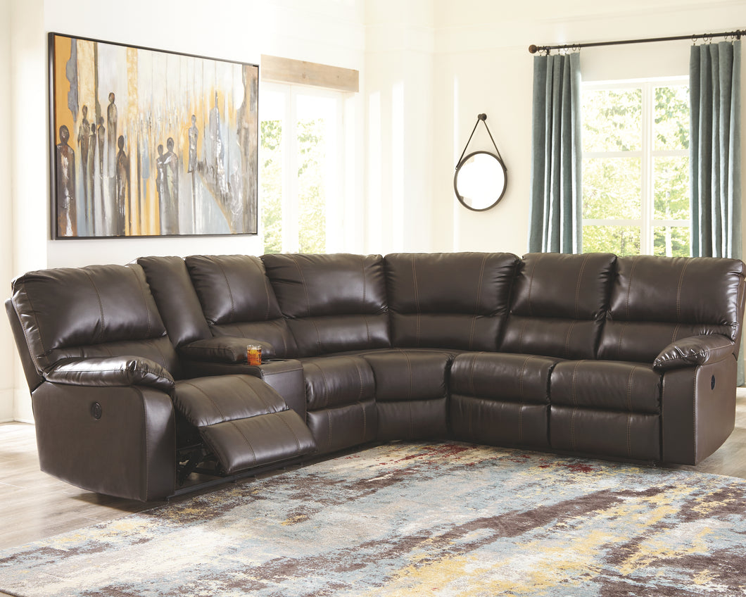 Warstein Signature Design by Ashley 3-Piece Power Reclining Sectional