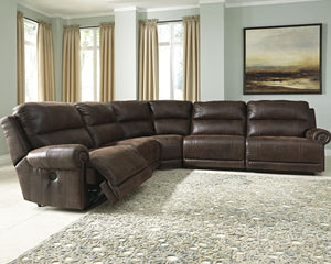 Luttrell Benchcraft 5-Piece Power Reclining Sectional