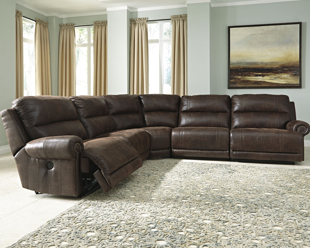 Luttrell Benchcraft 5-Piece Power Reclining Sectional