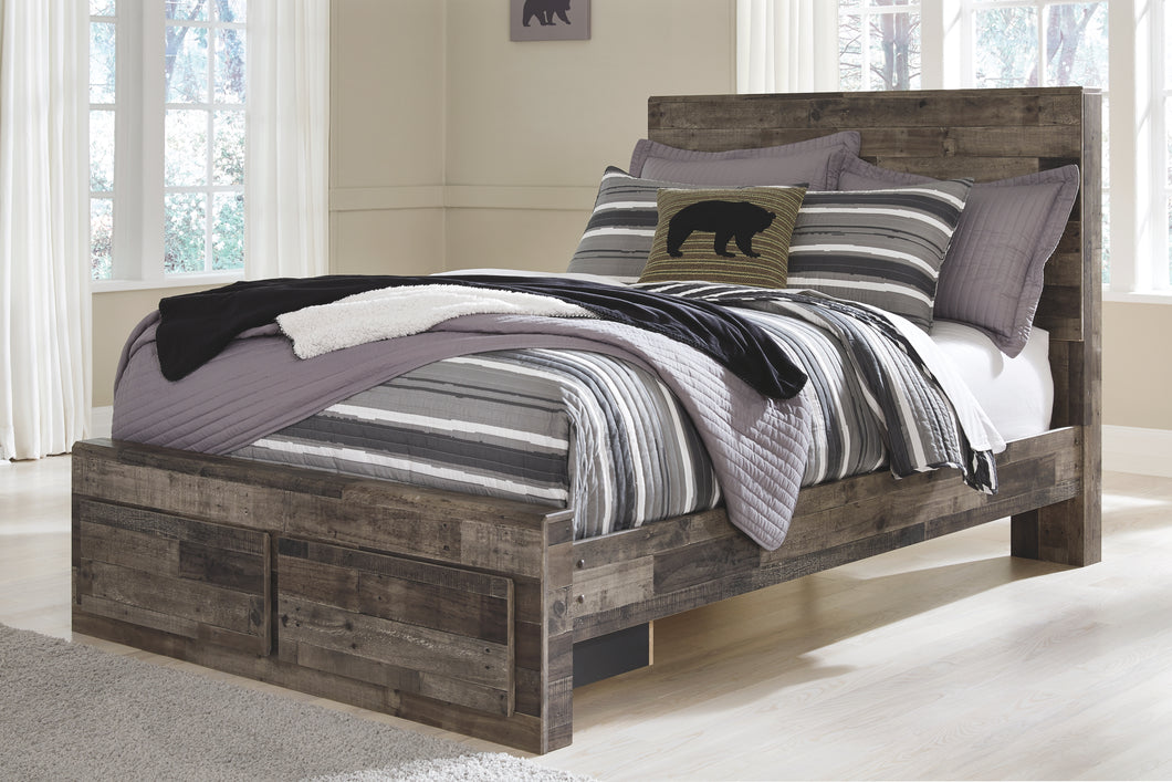 Derekson Benchcraft Full Panel Bed with 2 Storage Drawers