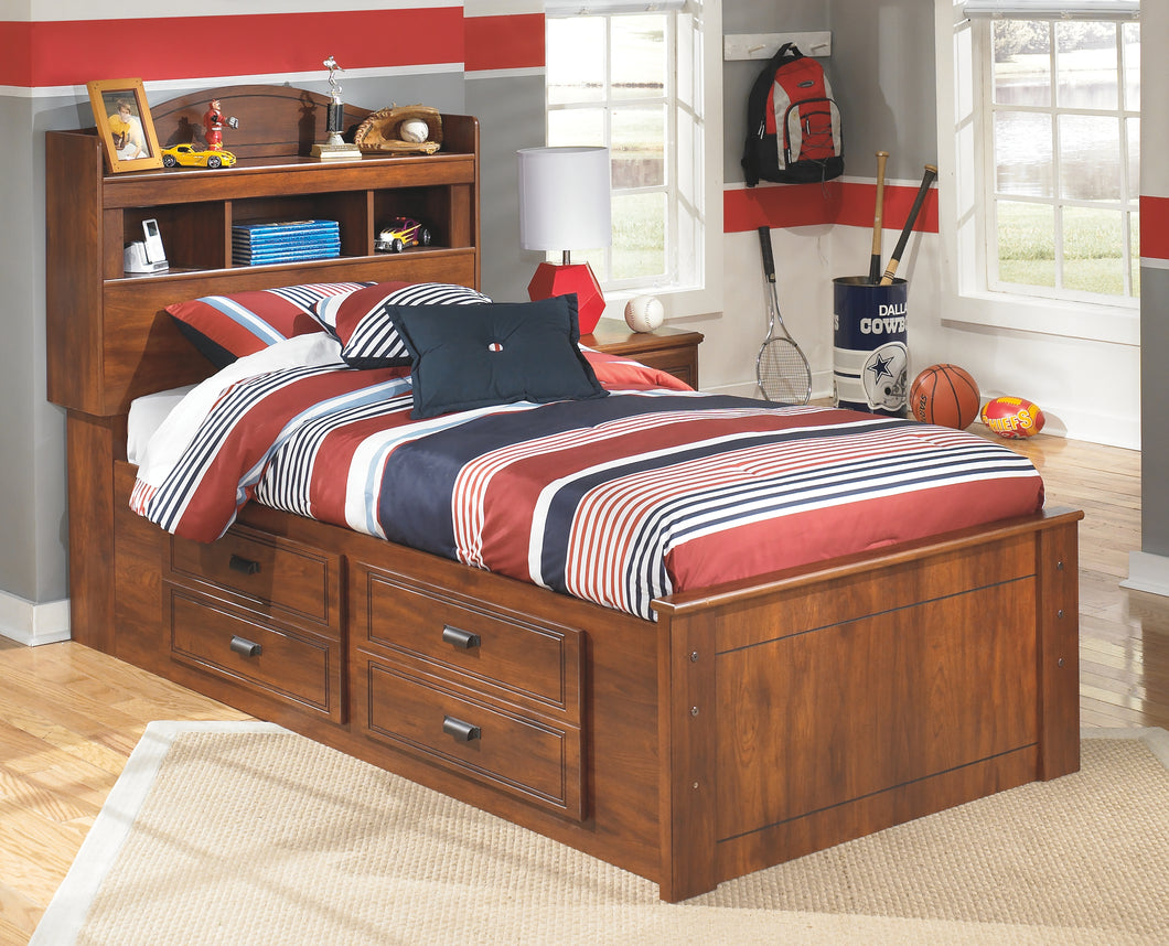 Barchan Signature Design by Ashley Twin Bookcase Bed with 2 Storage Drawers