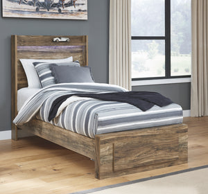 Rusthaven Signature Design by Ashley Twin Panel Bed with 1 Storage Drawer
