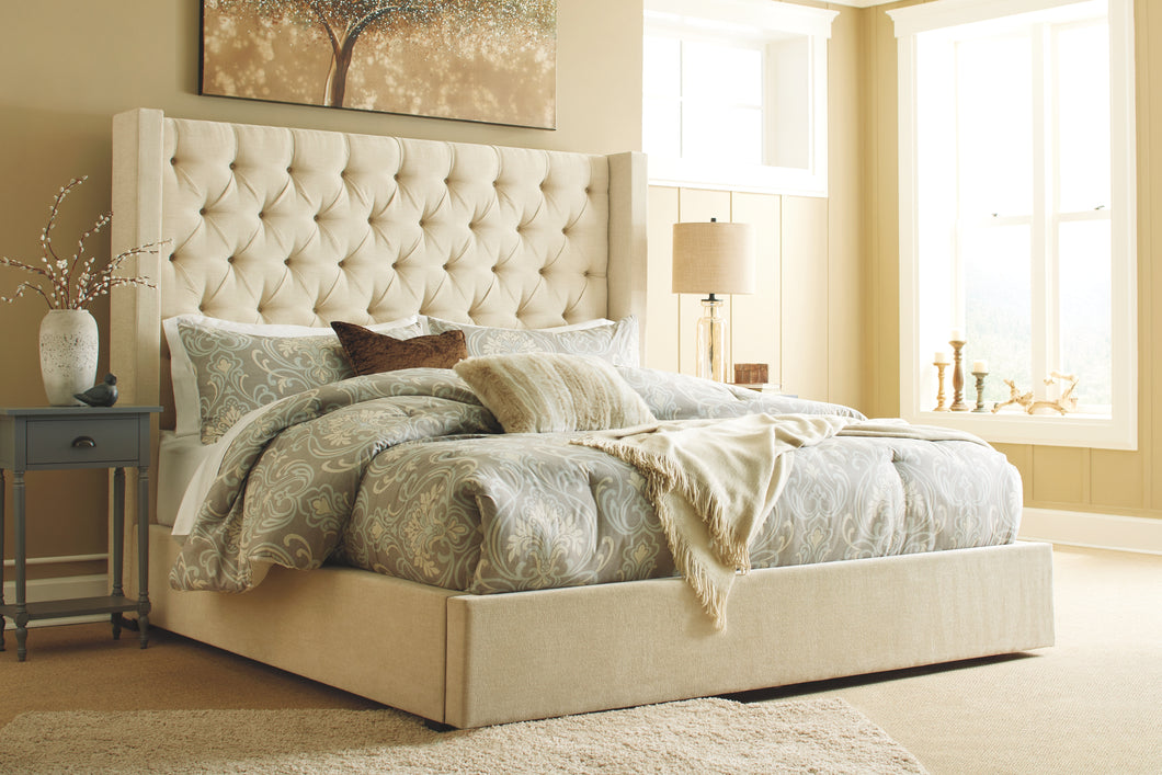 Norrister Signature Design by Ashley California King Upholstered Bed with 1 Large Storage Drawer