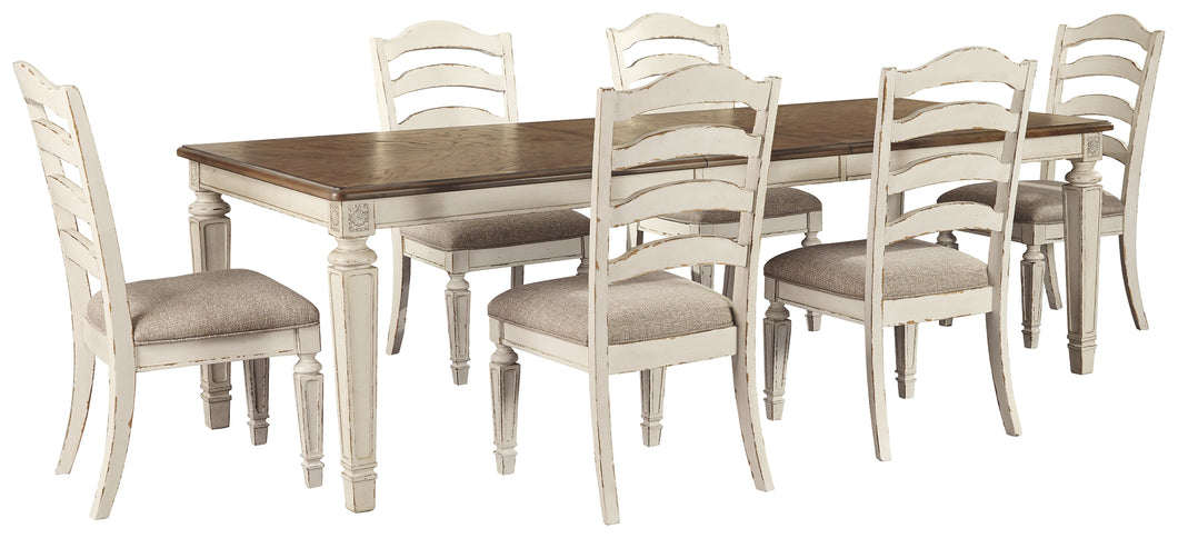 Realyn Signature Design 7-Piece Dining Room Set with Extension Table